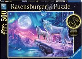 Ravensburger puzzel Wolven in het Noorderlicht - Legpuzzel - 500 stukjes