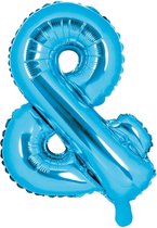 PARTYDECO - Blauwe aluminium + ballon - Decoratie > Ballonnen