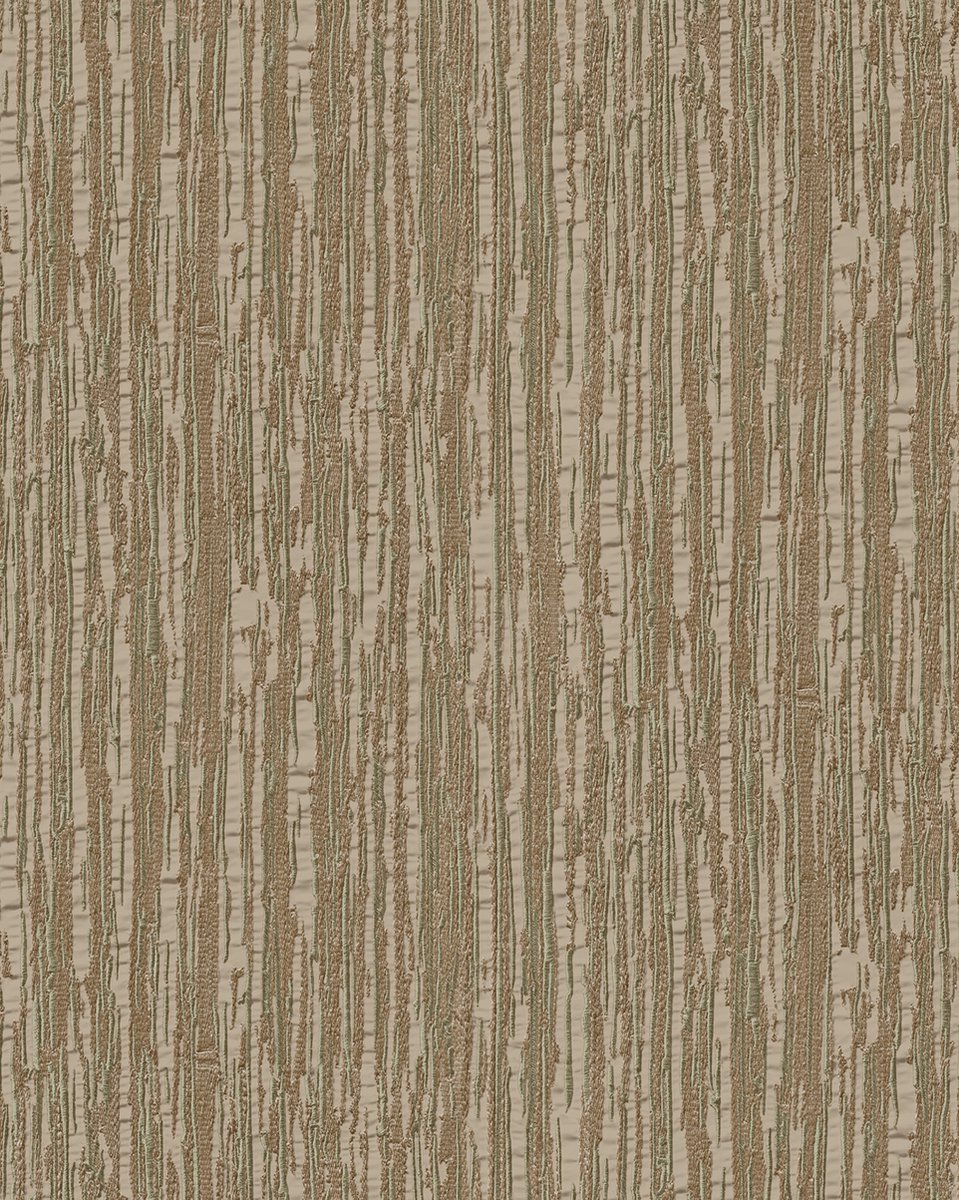 Strepen behang Profhome DE120086-DI vliesbehang hardvinyl warmdruk in reliëf gestempeld tun sur ton glanzend bruin goud 5,33 m2
