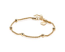 ZINZI zilveren fantasie armband geel verguld 17,5-20,5cm ZIA1128G