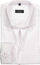 ETERNA comfort fit overhemd - mouwlengte 7 - niet doorschijnend twill heren overhemd - wit - Strijkvrij - Boordmaat: 41