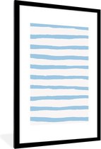 Motif rayures bleu clair 60x90 cm