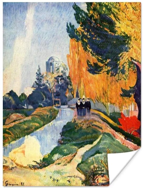 Poster Les Alyscamps - Schilderij van Paul Gauguin - 90x120 cm