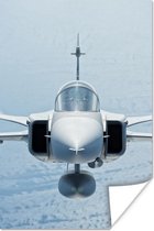 Poster Vliegende straaljager van voren - 20x30 cm
