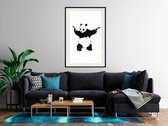 Artgeist - Schilderij - Banksy: Panda With Guns - Multicolor - 30 X 45 Cm