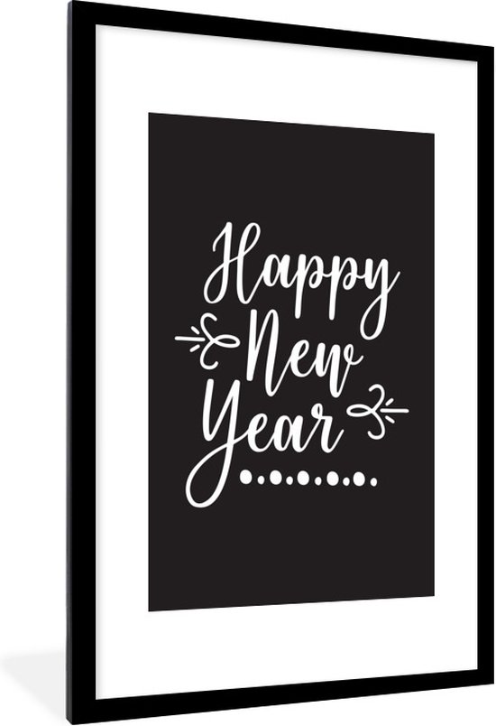 Fotolijst incl. Poster Happy New Year Quotes Oud en Nieuw