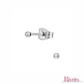 2mm oorbellen bolletjes - zilverkleurig - roestvrij staal - Rivers-sieraden - stainless steel - studs - oorbellen studs