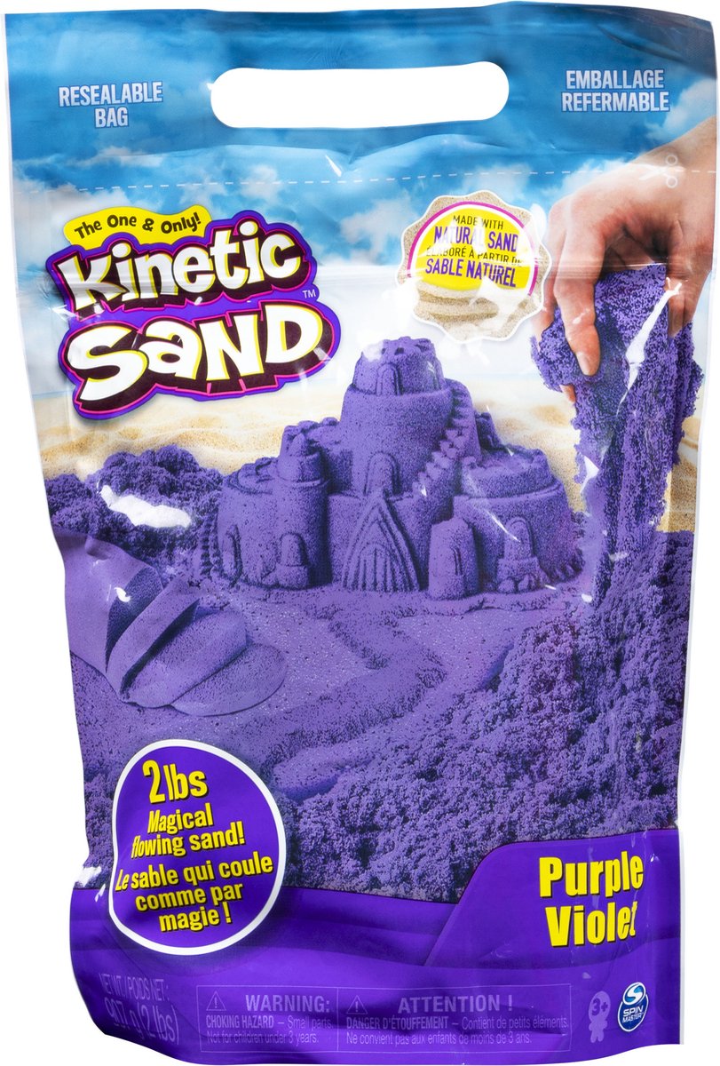 Kinetic Sand - speelzand om te mengen kneden en creëren - 907 g - Paars - Sensorisch speelgoed