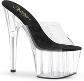 Pleaser Muiltjes -35 Shoes- ADORE-701 Paaldans schoenen Transparant