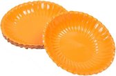 20x pièces Plats de service en carton Oranje 16 cm - Articles de fête thème Oranje/ hollande