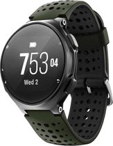 Shop4 - Garmin Forerunner 735XT Bandje - Siliconen Gaatjes Zwart en Groen