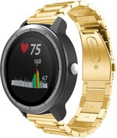 Shop4 - Garmin Forerunner 645 Bandje - Garmin Forerunner 645 Music Bandje - Roestvrijstaal Goud