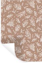 Sticker Muursticker Motif chambre d'enfant - Motif enfant avec branches aux feuilles allongées - 40x60 cm - Film adhésif autocollant - Sticker mural repositionnable