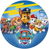 DEKORA - Blauwe eetbare Paw Patrol taartversiering - Decoratie > Eetbare versieringen