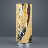 Lindby - Tafellamp - 1licht - metaal, polyestertextiel, pailletten - H: 40 cm - E14 - , goud