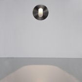Lucande - Wandlamp buiten - 1licht - aluminium, roestvrij staal, temperglas, kunststof - roestvrij staal - Inclusief lichtbron