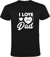 I love my dad Heren t-shirt | vader | vaderdag | papa | opa | Zwart