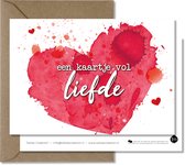 Tallies Cards - greeting  - wenskaarten - Liefde - Aquarel  - Set van 4 ansichtkaarten - valentijnskaart - valentijn  - moeder - mama - liefde - Inclusief kraft envelop - 100% Duur