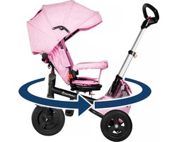 Kinder Driewieler - Hyper Motion Tobi Velar Roze - kinderfiets 1 2 drie jaar met duwstang stok jongens baby driewielers jongen meisje peuter comfort 4 in 1 voor peuters kind kinderen tot 5 jaar luchtbanden meisjes fietsje stuurstang