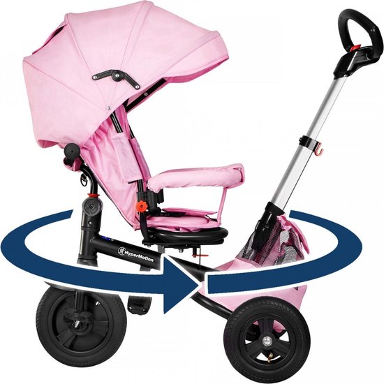Kinderkraft EASYTWIST Evolutionaire driewieler, afneembaar, 360 graden draaibare zitting, 9 maanden tot 5 jaar, zwart