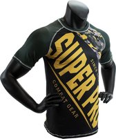 Super Pro Combat Gear T-Shirt Sublimatie Camo Zwart/Groen/Goud Extra Extra Large