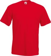 Fruit Of The Loom Heren Super Premium T-shirt met korte mouwen en ronde hals (Rood)