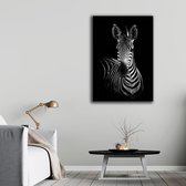 KEK Original - Dieren Zebra - wanddecoratie - 100 x 150 cm - muurdecoratie - Plexiglas 5mm - Acrylglas - Schilderij - Zwart/Wit