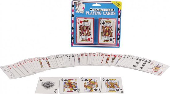Thumbnail van een extra afbeelding van het spel 2-play Speelkaarten Vegas Style 9,5 X 6 Cm Karton 2 Sets