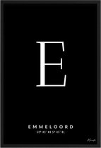 Poster Letter E Emmeloord A4 - 21 x 30 cm (Exclusief Lijst)