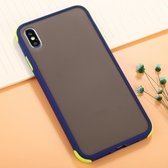 Voor iPhone XS Max TPU + PC Volledige dekking Anti-val beschermhoes (blauw + geel)