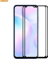 Voor Redmi 9 / 9A / 9C 2 STUKS ENKAY Hat-Prince volledige lijm 0.26mm 9H 2.5D gehard glas volledige dekking film