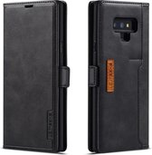 Voor Galaxy Note 9 LC.IMEEKE LC-001-serie PU + TPU kleuraanpassing frosted horizontale flip lederen tas met houder en kaartsleuf (zwart)