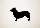Silhouette hond - Swedish Vallhund - Zweedse Vallhund - M - 60x86cm - Zwart - wanddecoratie