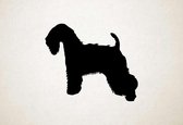 Silhouette hond - Soft-coated Wheaten Terrier - Wheaten Terrier met zachte vacht - S - 45x54cm - Zwart - wanddecoratie