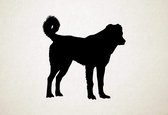 Silhouette hond - Armenian Gampr Dog - Armeense Gampr Hond - S - 46x45cm - Zwart - wanddecoratie