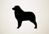 Silhouette hond - Australian Shephard - Australische Shephard - L - 75x82cm - Zwart - wanddecoratie