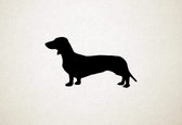Silhouette hond - Dachsund - Teckel - S - 33x60cm - Zwart - wanddecoratie