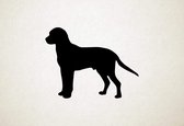 Silhouette hond - Dunker - L - 75x98cm - Zwart - wanddecoratie