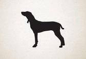 Silhouette hond - Porcelaine - L - 75x89cm - Zwart - wanddecoratie