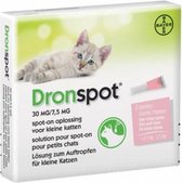 Bayer dronspot kat spot on - s 0,5-2,5 kg 2 pip - 1 stuks