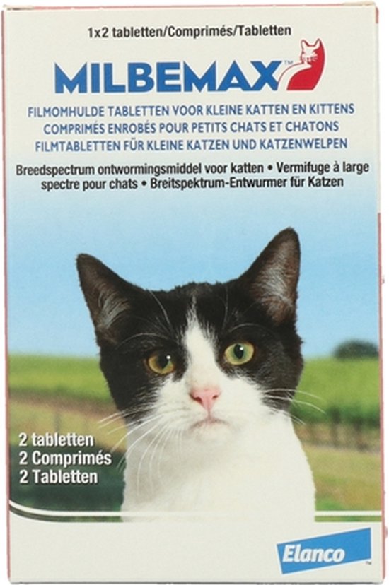 Milbemax tablet ontworming kleine kat/kitten - 2 tabletten - 1 stuks |  bol.com