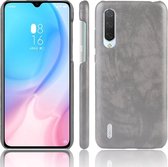 Shockproof Litchi Texture PC + PU Case voor Xiaomi Mi CC9 / Xiaomi Mi CC9mt Meitu Edition (grijs)