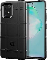 Voor Galaxy A91 Full Coverage Shockproof TPU Case (Zwart)