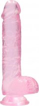 6" / 15 cm Realistic Dildo With Balls - Pink - Realistic Dildos -