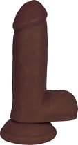 6 Inch Dong with Balls - Brown - Realistic Dildos -