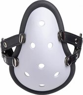 Musk Athletic Cup Muzzle with Removable Straps - White - Bondage Toys - Masks