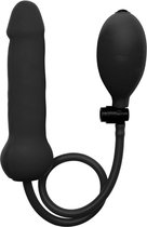 Inflatable Silicone Dong - Black - Butt Plugs & Anal Dildos - Inflatable