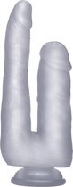 Realistic Double Cock - 9 Inch - Translucent - Realistic Dildos - Double Dildos