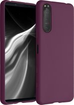 kwmobile telefoonhoesje voor Sony Xperia 5 II - Hoesje voor smartphone - Back cover in bordeaux-violet