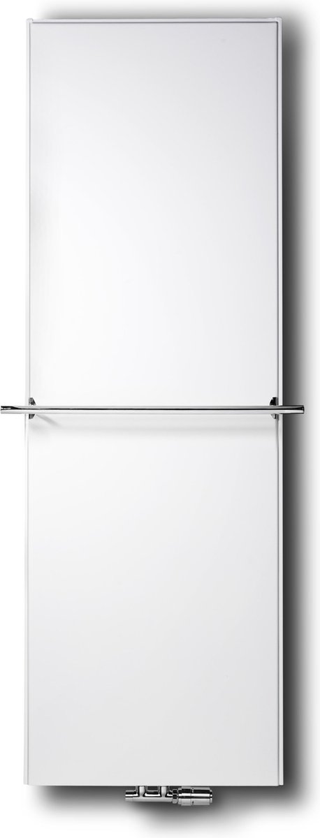 Vasco Flat V Line paneelradiator vlak type 21 400x1800mm 1120W aansluiting 8008 wit structuur